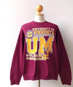 Vintage 90s University Of Minnesota Gophers Golden Sweatshirt, Vintage 90s T-Shirt, Gift For Her, Gift For Him, University Football Fan Shirt