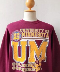 Vintage 90s University Of Minnesota Gophers Golden Sweatshirt, Vintage 90s T-Shirt, Gift For Her, Gift For Him, University Football Fan Shirt