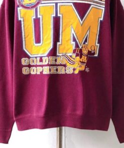 Vintage 90s University Of Minnesota Gophers Golden Sweatshirt, Vintage 90s T-Shirt, Gift For Her, Gift For Him, University Football Fan Shirt