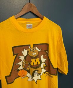 Vintage 90’s University Of Minnesota Zubaz Barn Stormers Goldy Gopher Basketball T Shirt