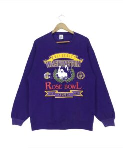 Vintage 90’s University Washington Rose Bowl Sweatshirt Spellout Big Logo Pullover, UW Sweatshirt Gifts For NCAA Fans
