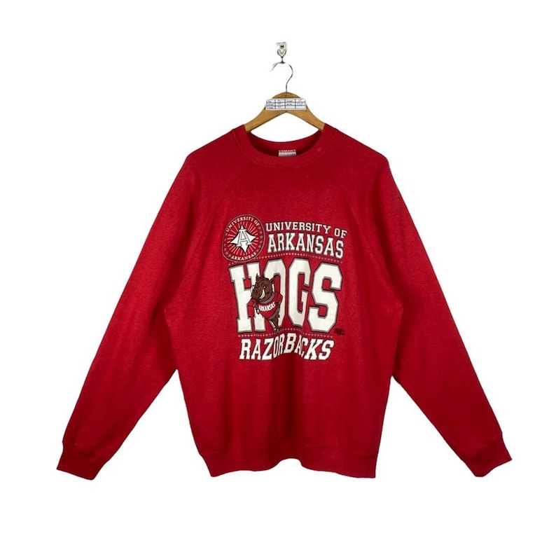 Vintage 90s University of Arkansas Razorbacks Hogs Sweatshirt, Arkansas Razorbacks Shirt, Arkansas Hoodie, Gift for Her, Gift for Him