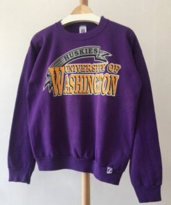 Vintage 90s University of Washington Huskies Crewneck Sweatshirt, Vintage Shirt, T Shirt, Hoodie