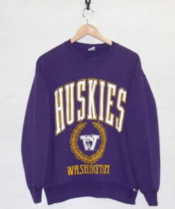 Vintage 90s University of Washington Huskies Crewneck Sweatshirt, Washington Huksies Crewneck Sweatshirt