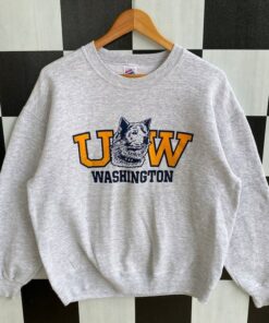 Vintage 90s University of Washington Huskies Sweatshirt, Vintage Sweatshirt, Gift For Her, Gift For Him