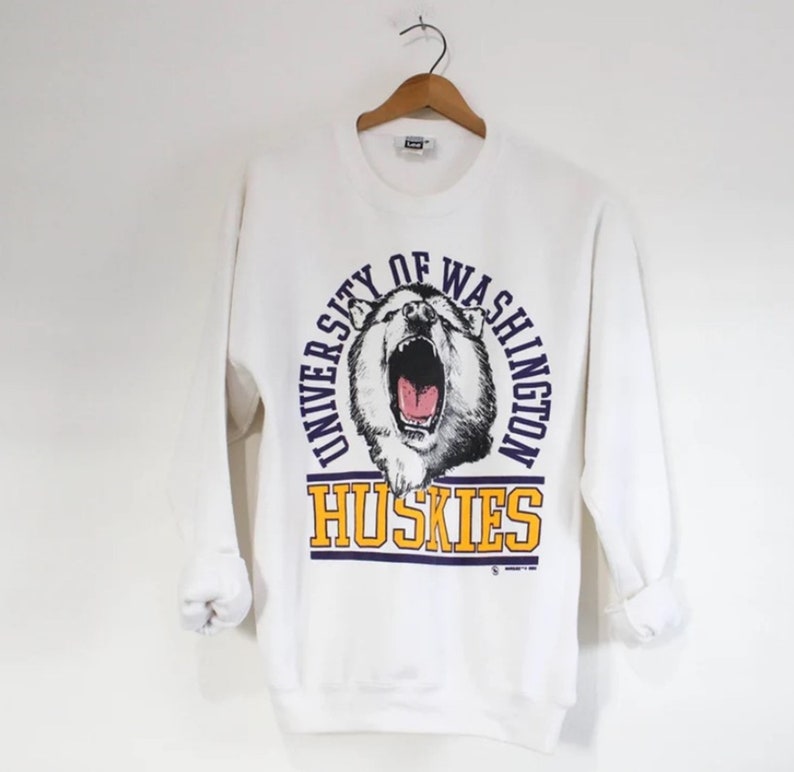 Vintage 90s University of Washington Huskies Sweatshirt, Washington Huskies Tide Shirt, Washington Huskies Hoodie,Gift For Her, Gift For Him