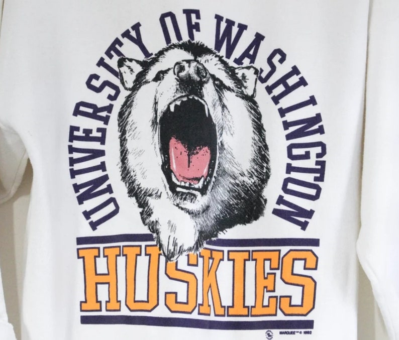 Vintage 90s University of Washington Huskies Sweatshirt, Washington Huskies Tide Shirt, Washington Huskies Hoodie,Gift For Her, Gift For Him