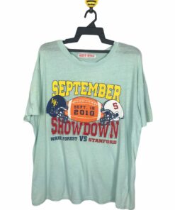 Vintage 90's Wake forest Vs Stanford American Football Tees Shirt Short Sleeve September American Football Showdown T Shirt