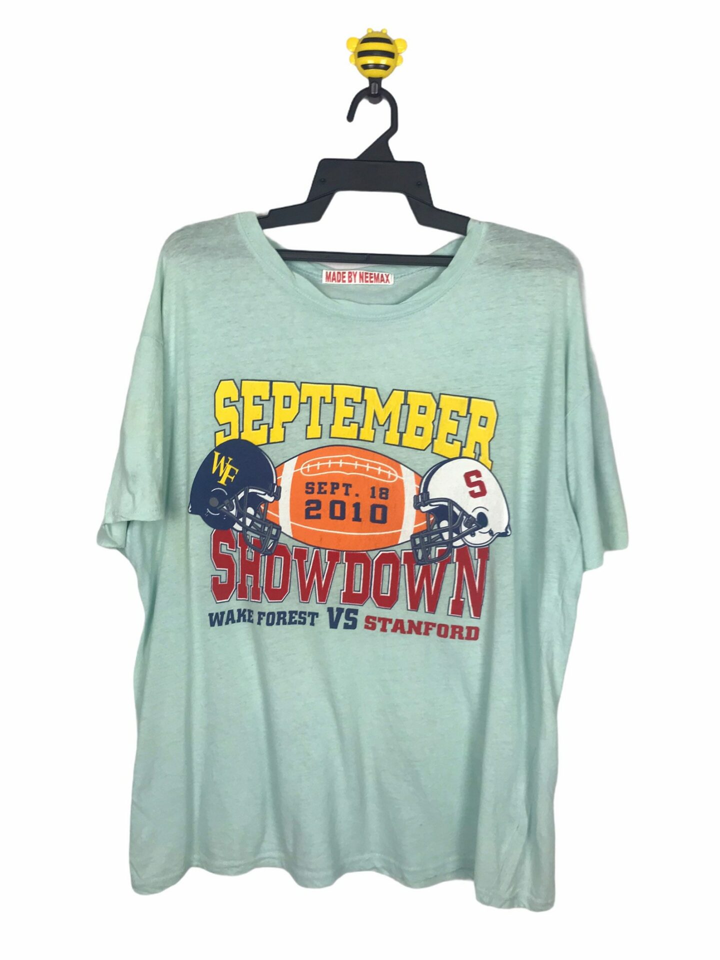 Vintage 90's Wake forest Vs Stanford American Football Tees Shirt Short Sleeve September American Football Showdown T Shirt