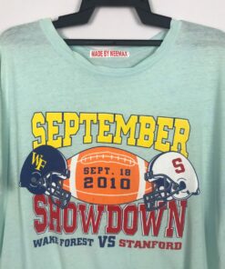 Vintage 90's Wake forest Vs Stanford American Football Tees Shirt Short Sleeve September American Football Showdown T Shirt