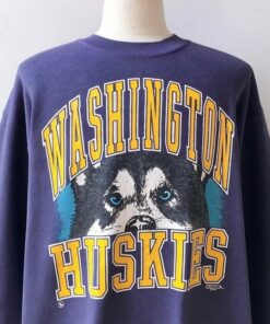 Vintage 90s Washington Huskies College Sweatshirt, Vintage 90s T-Shirt, Gift For Her, Gift For Her
