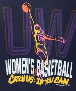 Vintage 90's Washington Huskies Sweatshirt, 1993 Women'S Basketball University of Washington Nba Pullover NCAA Sweatshirt