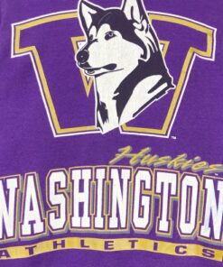 Vintage 90’s Washington Huskies Sweatshirt Crewneck Athletic Team By University of Washington Pullover Sweatshirt