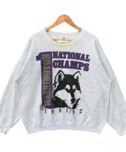 Vintage 90s Washington Huskies Sweatshirt Crewneck Washington Huskies Sweater Huskies Pullover Washington Huskies Nfl Team Champs Graphic