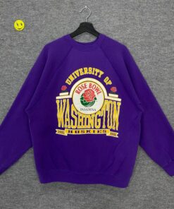 Vintage 90s Washington Huskies Sweatshirt Washington Huskies Crewneck University Washington Sweater Huskies Print Logo