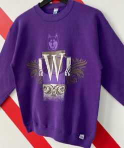 Vintage 90s Washington Huskies Sweatshirt Washington Huskies Crewneck University Washington Sweater Pullover Huskies Print Logo