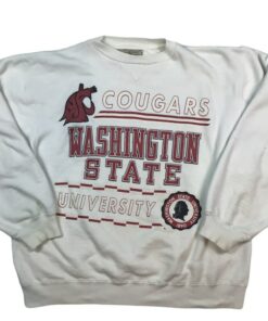 Vintage 90s Washington State Cougars Crewneck Sweatshirt, WSU Hoodie, WSU Sweatshirt Gifts for Fans