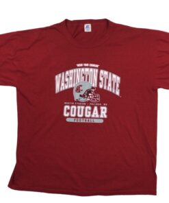 Vintage 90s Washington State Cougars Football T-Shirt, WSU Sweatshirt Gifts for Fans, Washington State Cougar Sweatshirts
