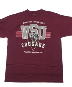 Vintage 90s Washington State Cougars Single Stitch T-Shirt, WSU Sweatshirt Gifts for Fans, Washington State Cougar Sweatshirts
