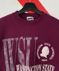 Vintage 90s Washington State Cougars Sweatshirt Cougars Crewneck University Washington Sweater Washington Cougars Print Logo