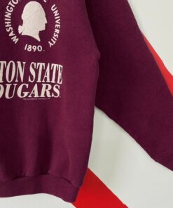 Vintage 90s Washington State Cougars Sweatshirt Cougars Crewneck University Washington Sweater Washington Cougars Print Logo