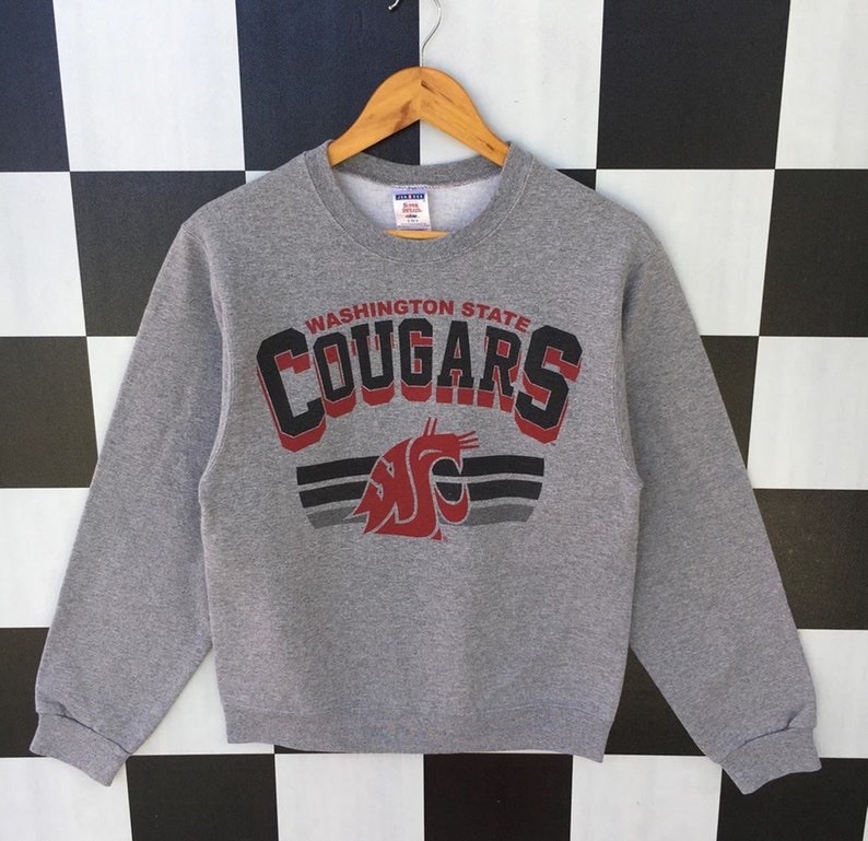 Vintage 90s Washington State Cougars Sweatshirt Jumper Washington State Cougars Crewneck, Vintage Shirt, Shirt, Hoodie