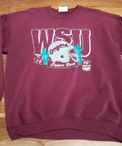 Vintage '92 Washington State WSU Cougars Copper Bowl Crimson Sweatshirt