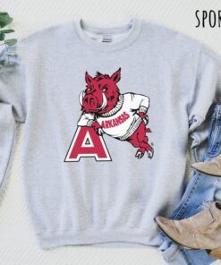 Vintage Arkansas Razorback Sweatshirt, Throwback Razorback Sweatshirt, Arkansas Football Sweater, Arkansas Razorback Crewneck, Woo Pig Shirt