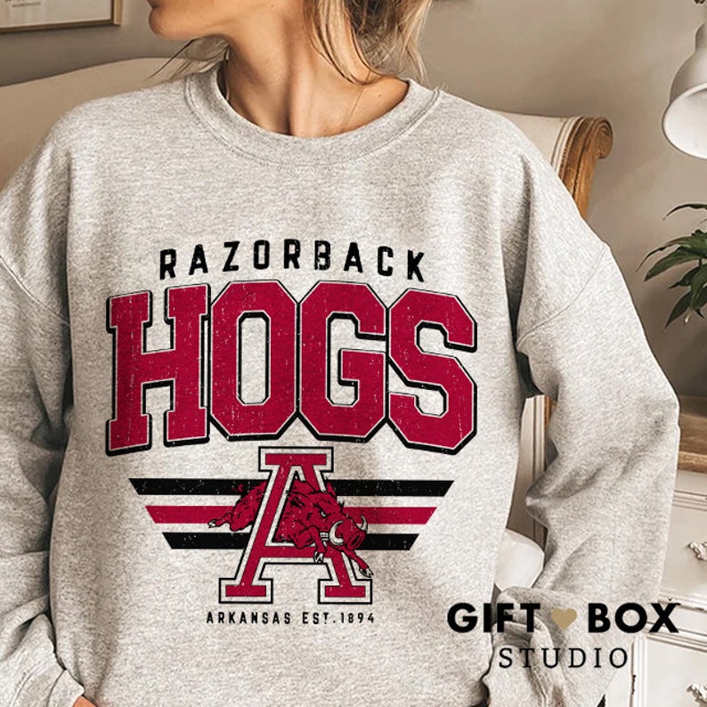 Vintage Arkansas Sweatshirt, Arkansas Fan Crewneck Sweatshirt, Distressed Arkansas Sweatshirt, Arkansas Gift, Fan Crewneck Sweatshirt, Hoodie, Shirt Full Size