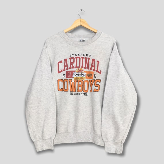 Vintage Cardinals Vs Cowboys Football Sweatshirt Stanford Oklahoma State NCAA Jumper Fiesta Bowl Football Sweater