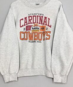 Vintage Cardinals Vs Cowboys Football Sweatshirt, Stanford Oklahoma State Ncaa