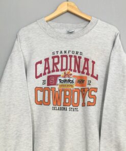 Vintage Cardinals Vs Cowboys Football Sweatshirt, Stanford Oklahoma State Ncaa
