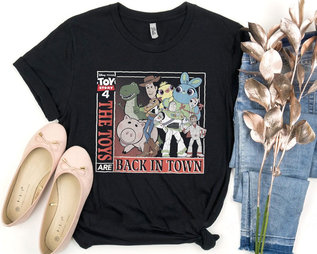 Vintage Disney Pixar Toy Story 4 Toys Are Back In Town Shirt, Disneyland Vacation, Unisex T-shirt Family Birthday Gift Adult Kid Toddler Tee