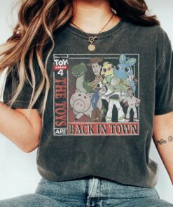 Vintage Disney Pixar Toy Story 4 Toys Are Back In Town Shirt, Disneyland Vacation, Unisex T-shirt Family Birthday Gift Adult Kid Toddler Tee