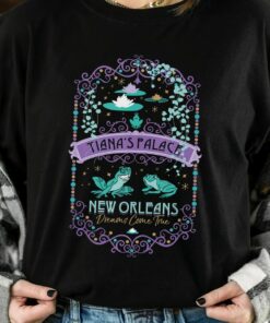 Vintage Disney The Princess And The Frog Tiana's Palace Poster Shirt Magic Kingdom Unisex T-shirt Family Birthday Gift Adult Kid Toddler Tee