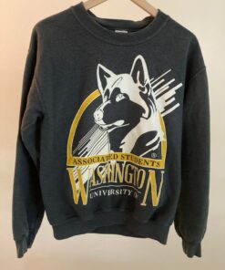 Vintage Gildan University of Washington Huskies Crewneck Sweatshirt, UW Hoodie College Student Gift, University Basketball Fan Shirt