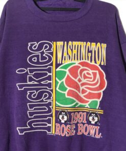 Vintage Huskies Washington Rose Bowl Crewneck Sweatshirt Pullover Jumper, UW Sweatshirt Gifts For NCAA Fans