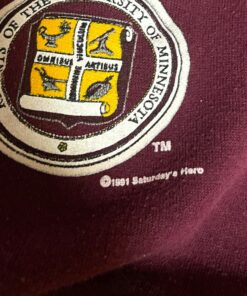 Vintage Minnesota Golden Gophers Crewneck Sweatshirt 1991 Saturday’s Hero Full Size, Minnesota Gophers University Football Fan Shirt