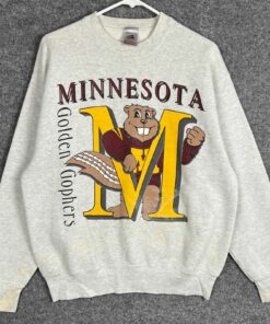 Vintage Minnesota Golden Gophers Graphic Sweatshirt Crewneck Full Size, Minnesota Gophers University Football Fan Shirt