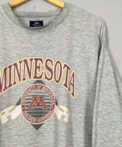Vintage Minnesota Golden Gophers NCAA Sweatshirt University Of Minnesota Big Printed Crewneck Minnesota Football Sweater
