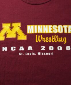 Vintage Minnesota Golden Gophers Wrestling NCAA Tournament Mens T-Shirt Full Size, Minnesota Gophers University Football Fan Shirt