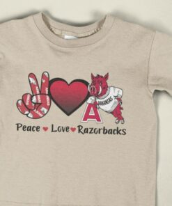 Vintage NCAA Arkansas Razorbacks Peace Love Shirt, Arkansas State Shirt, University of Arkansas Shirt, College Shirt, Football Sweatshirt, Hoodie Full Size