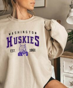 Vintage NCAA Washington Huskies Est 1861 Sweatshirt, University of Washington Shirt, College Football, NCAA Shirt, Vintage Shirt
