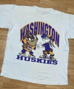 Vintage NCAA Washington Huskies Looney Tunes T-Shirt, University of Washington, Washington Huskies Sweatshirt, NCAA Shirt, Vintage Shirt
