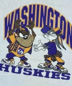 Vintage NCAA Washington Huskies Looney Tunes T-Shirt, University of Washington, Washington Huskies Sweatshirt, NCAA Shirt, Vintage Shirt