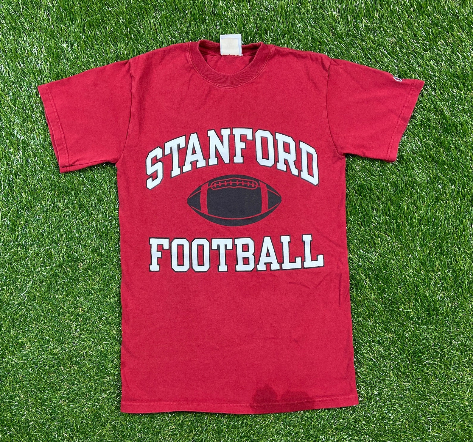 Vintage Stanford University Spell Out T Shirt Tee California NCAA Football Champion 1990s Classic 90s