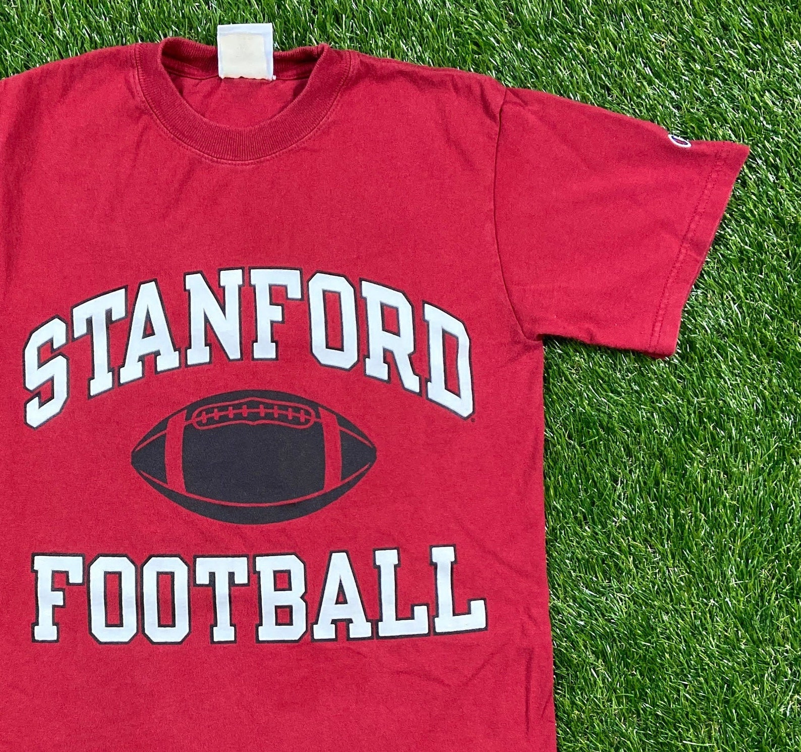 Vintage Stanford University Spell Out T Shirt Tee California NCAA Football Champion 1990s Classic 90s
