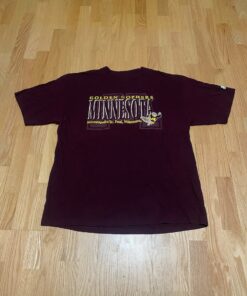 Vintage Start University Of Minnesota Golden Gophers Goldy Shirt Full Size, Minnesota Gophers University Football Fan Shirt