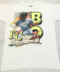 Vintage Style 1990 MLB Bo Jackson Kc Royals T-Shirt Hoodie Sweatshirt Full Size Full Color