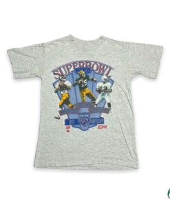 Vintage Style 1990 Superbowl T-Shirt Sweatshirt Pullover Hoodie Reprinted Full Color Full Size Gift for NFL Fans